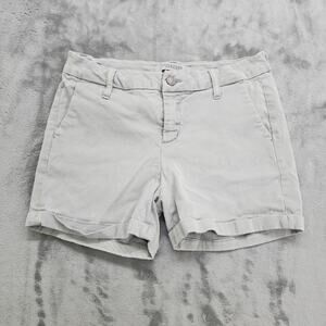 Liverpool Jeans Company Shorts Womens 4 Gray Coretta Rolled Cuff Stretch Chino